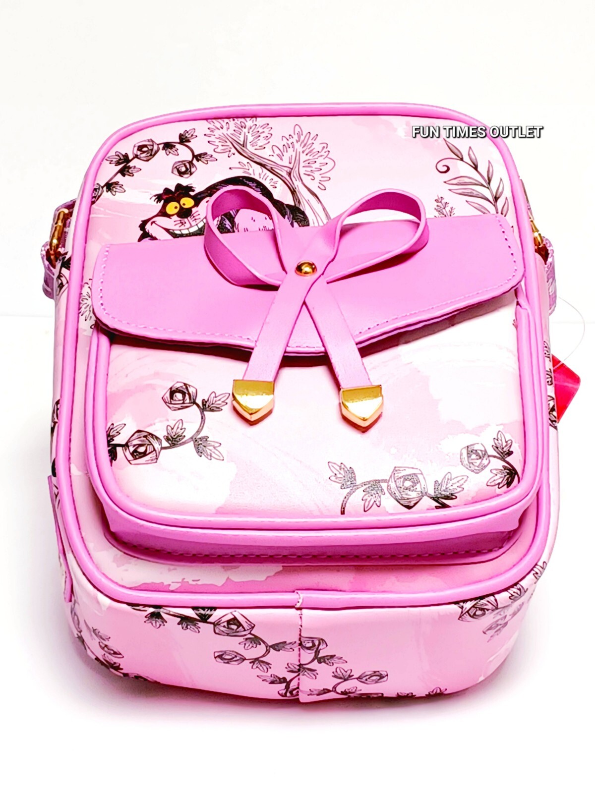 Disney Cheshire Cat 8.5″ Crossbody Lady Purse Shoulder Bag Alice In Wonderland