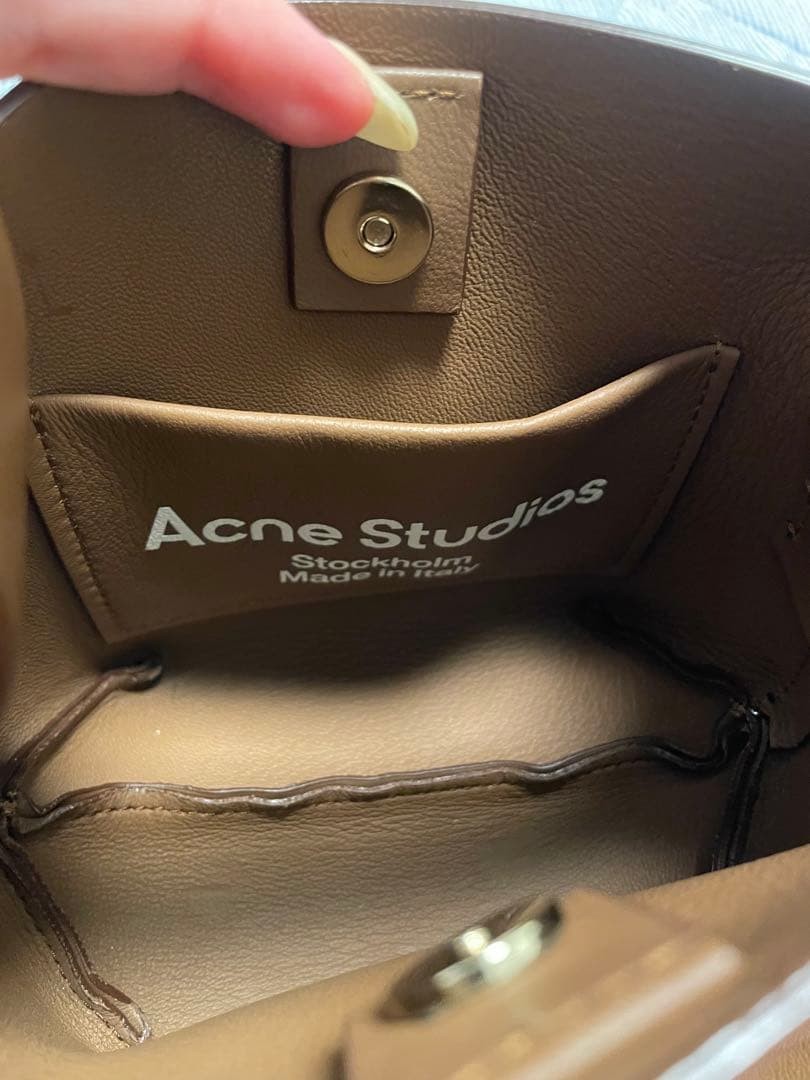Acne Studios Mini Shoulder Bag Brown Leather Crossbody Women Pre-owned