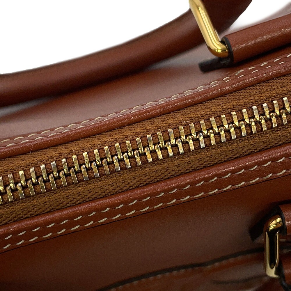 CELINE Cuir Triomphe 2WAY Travel Bag Size Small Smooth Calf Leather Tan 1137…