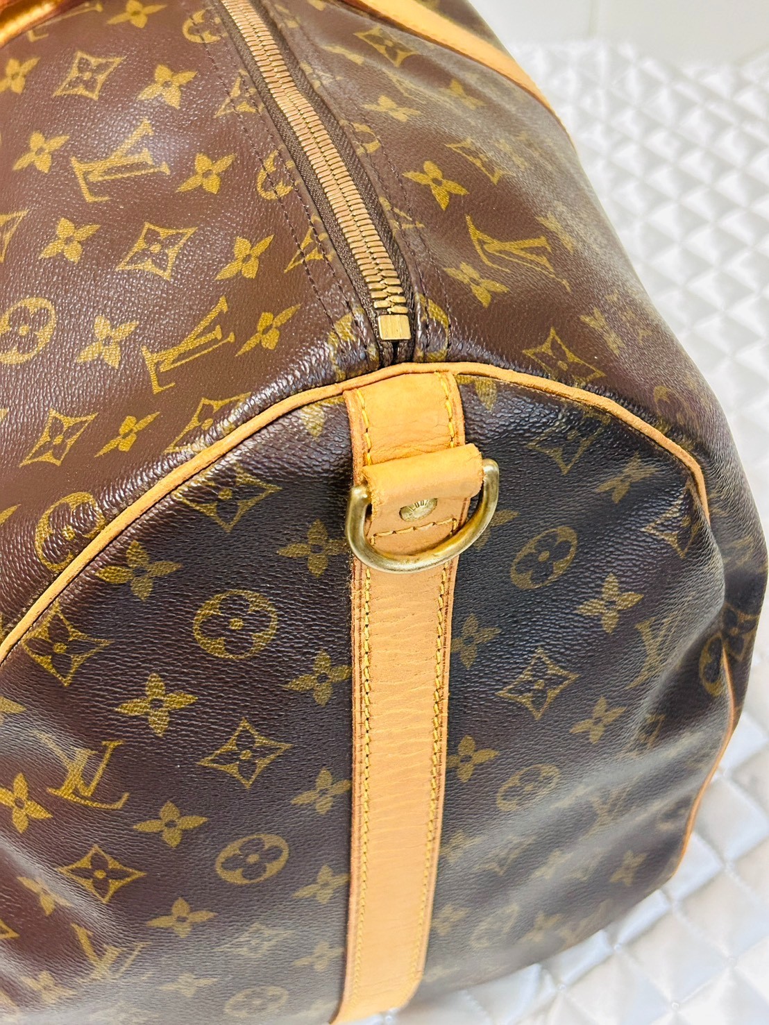 Louis Vuitton Keepall Bandouliere 55 Monogram Canvas Brown Boston Bag M41414 LV