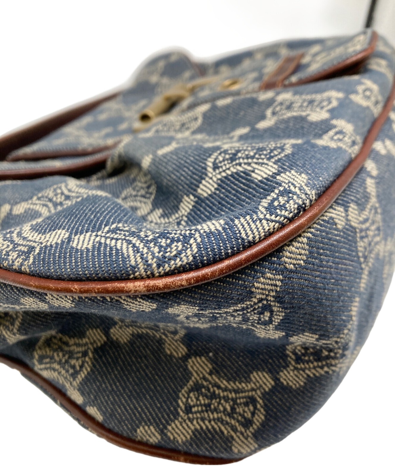 Celine Paris Macadam Denim One Shoulder Bag Indigo #TFB3117