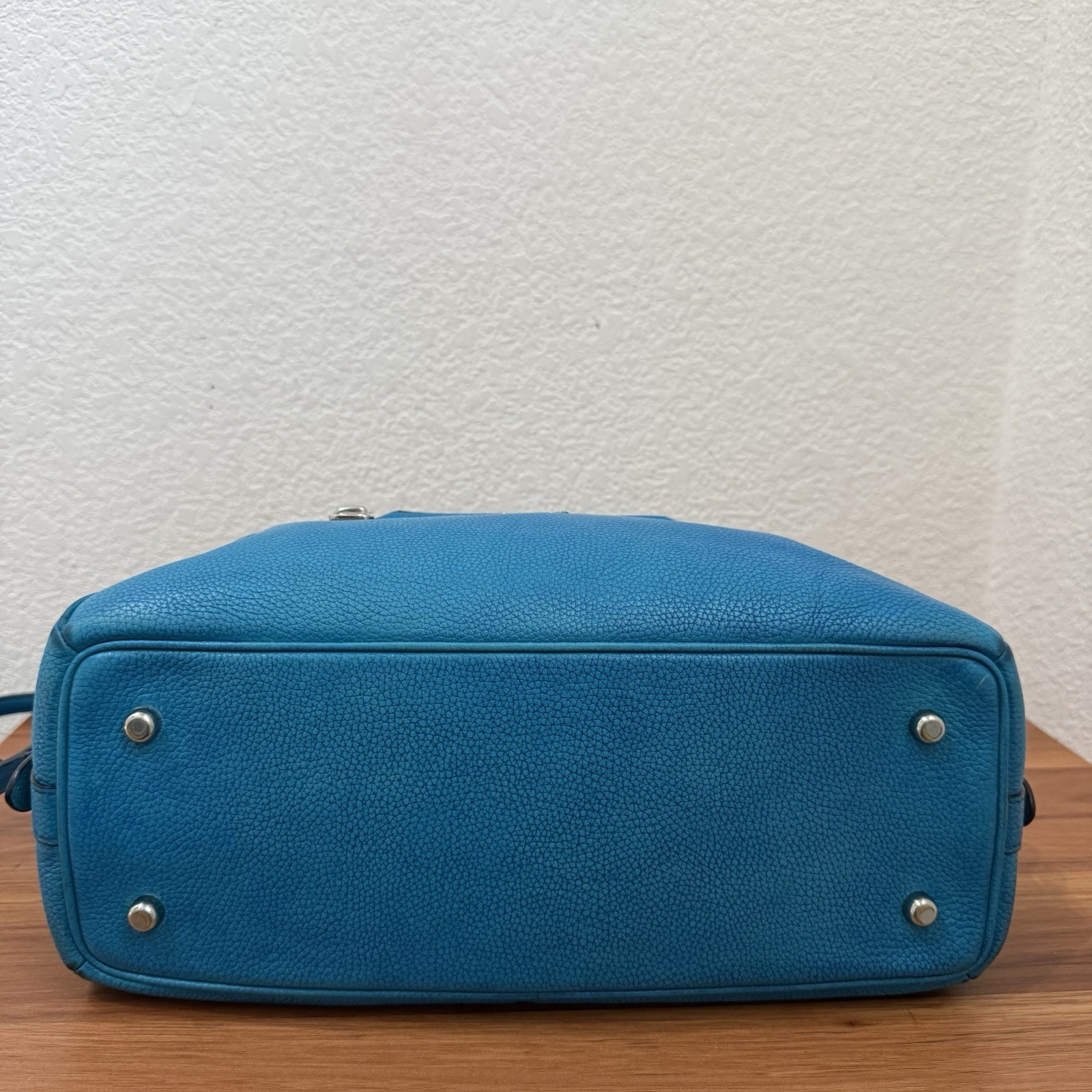 COACH Prairie Pebbled Leather Turquoise Color Satchel Crossbody RECOLORED READ!