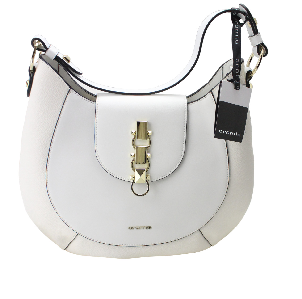 CROMIA Frida Bag Women’s ONE SIZE Genuine Leather Semi Circle White