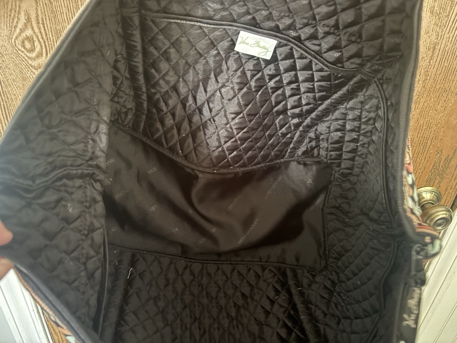 Vera Bradley Retired SIERRA Zip Top Large Tote Bag w/Inner Pockets