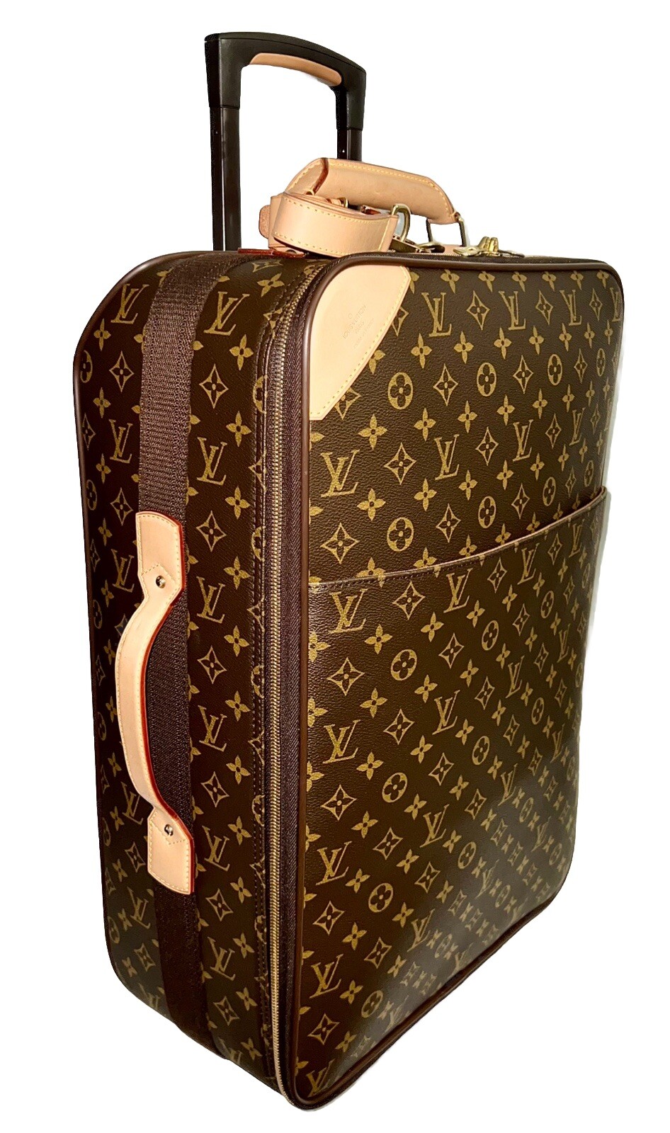 Louis Vuitton Pegase 55 cm Suitcase Bag w/ Name Tag Garment Dust-bag Coa