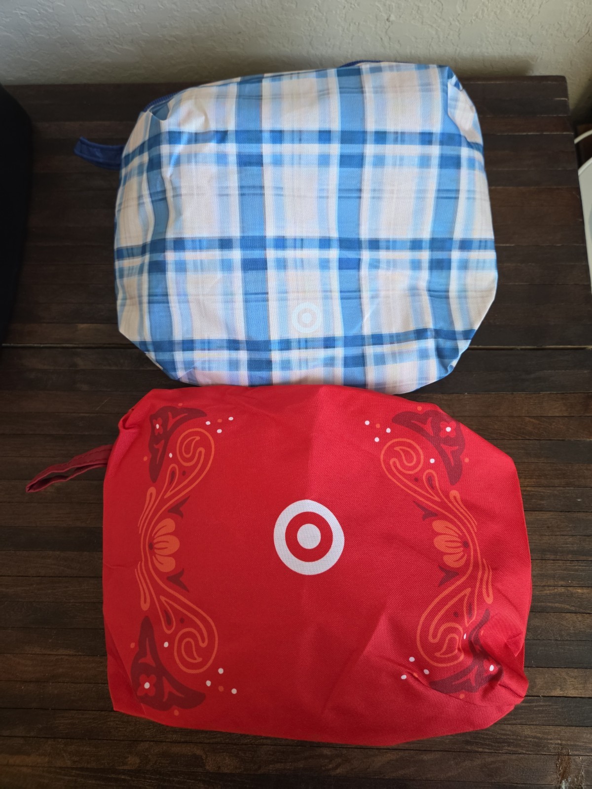 Target Exclusive Summer 2026 Water Resistant Pouches (Set of 2 Bags) Red & Blue