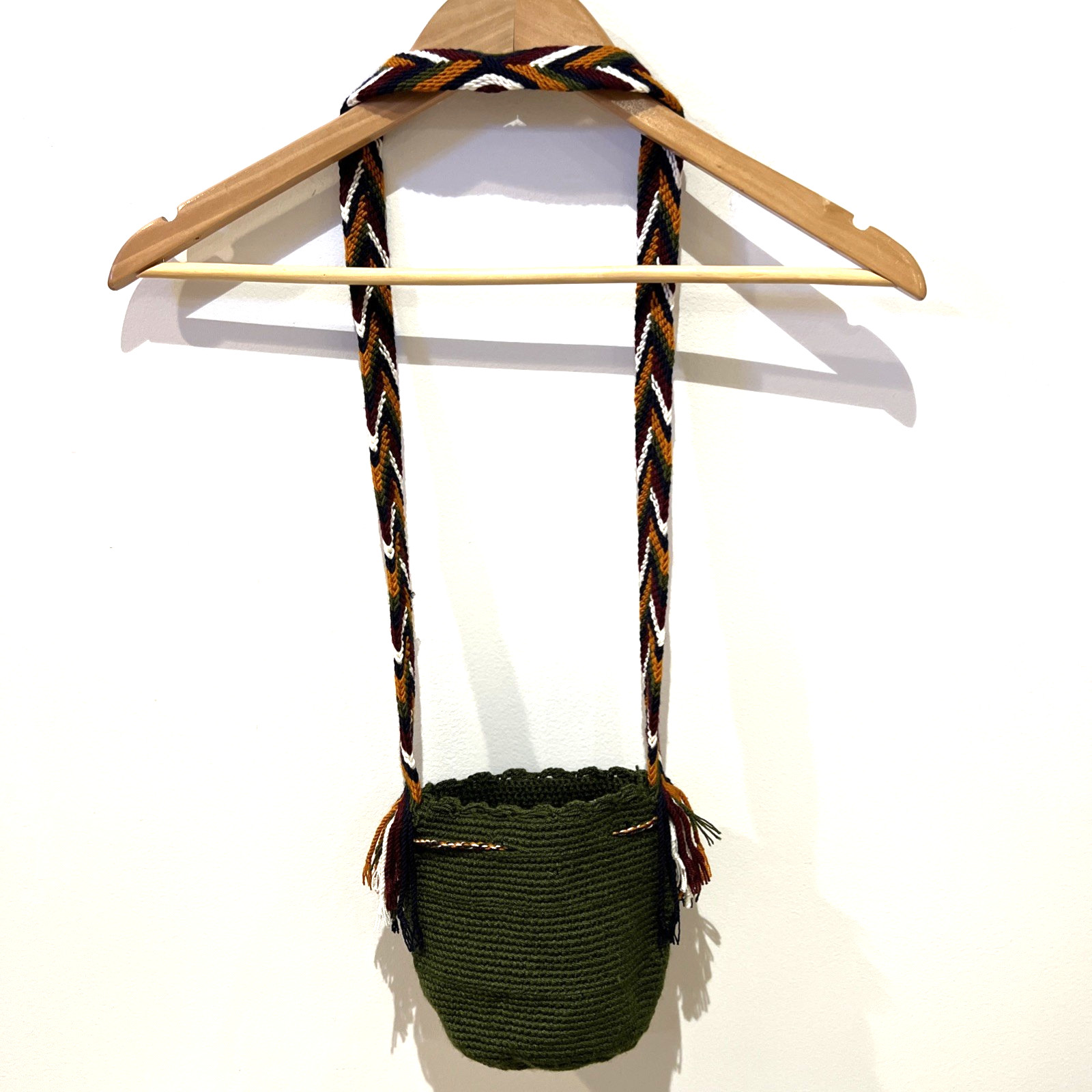 Handmade Wayuu Mochila Crossbody Bag Purse Crochet Boho Woven Yarn Artsy Artisan