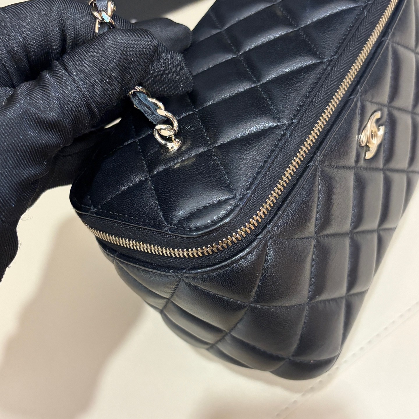 Chanel Golden Ball Vanity Case Mini Black Lambskin Crossbody Bag Duty Paid