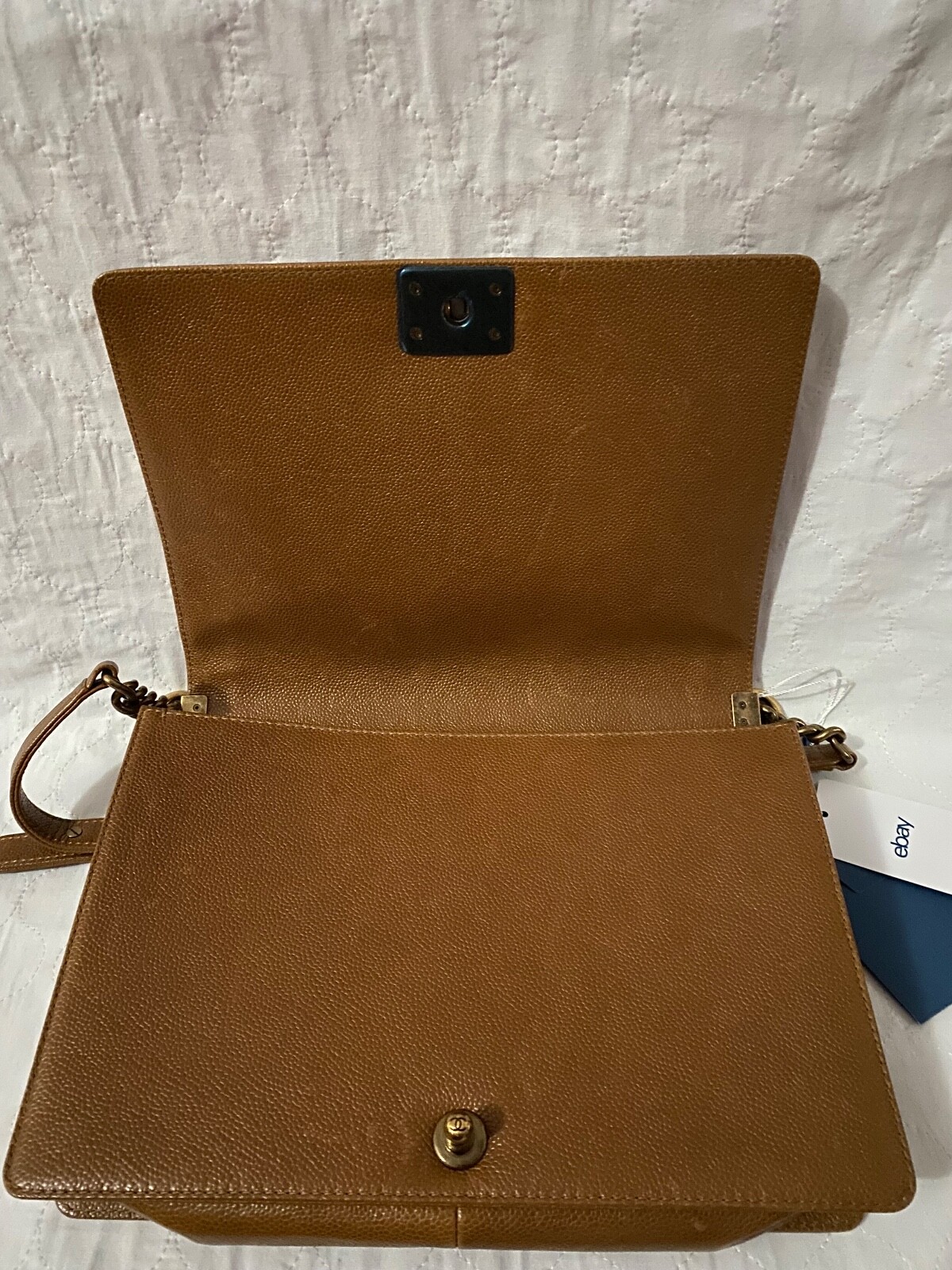 CHANEL Quilted Jumbo Le Boy Flap – Brown Caviar Leather – Brushed Gold Hardware