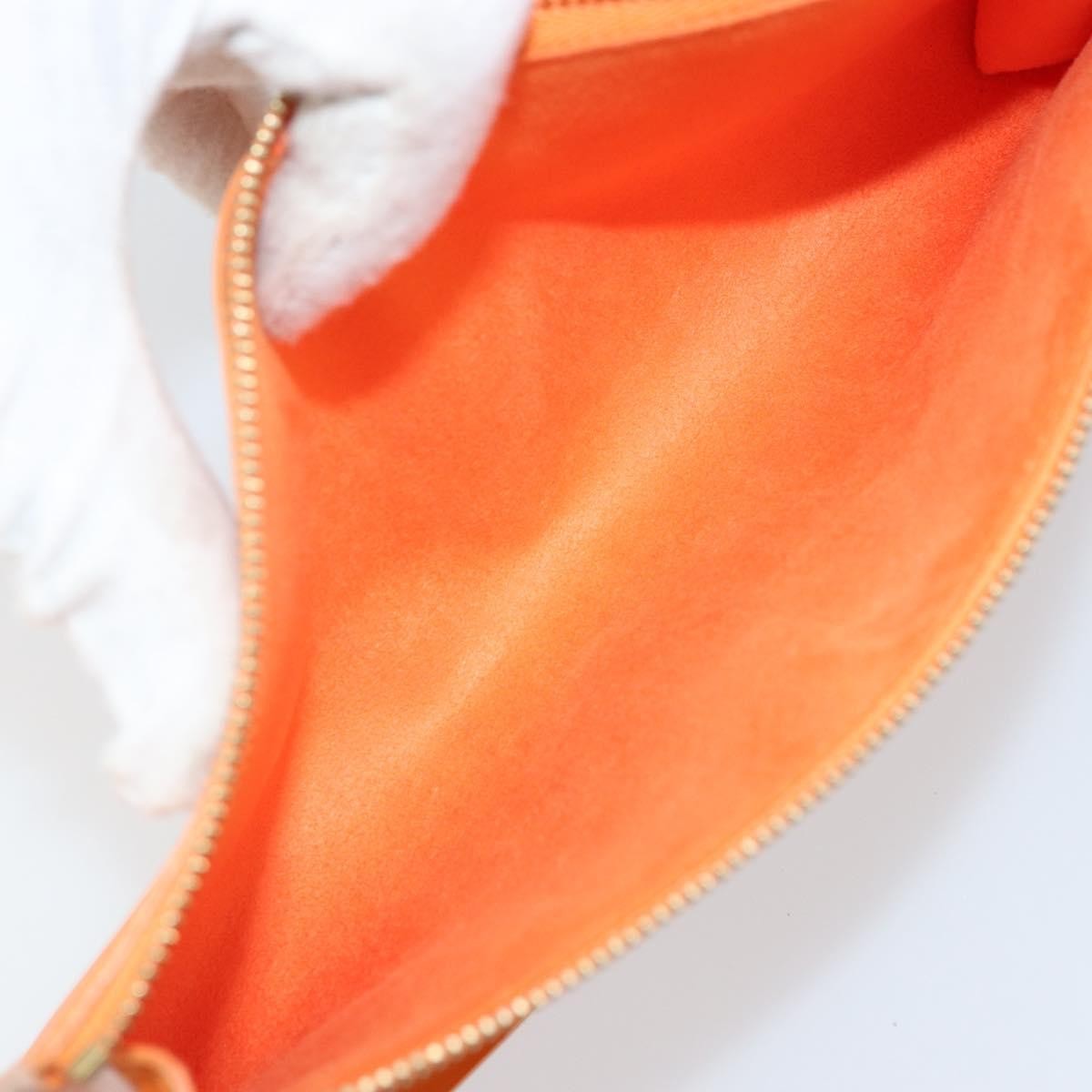 LOUIS VUITTON Epi Pochette Accessoires Pouch Orange Mandarin M5294H Auth YKZ750V