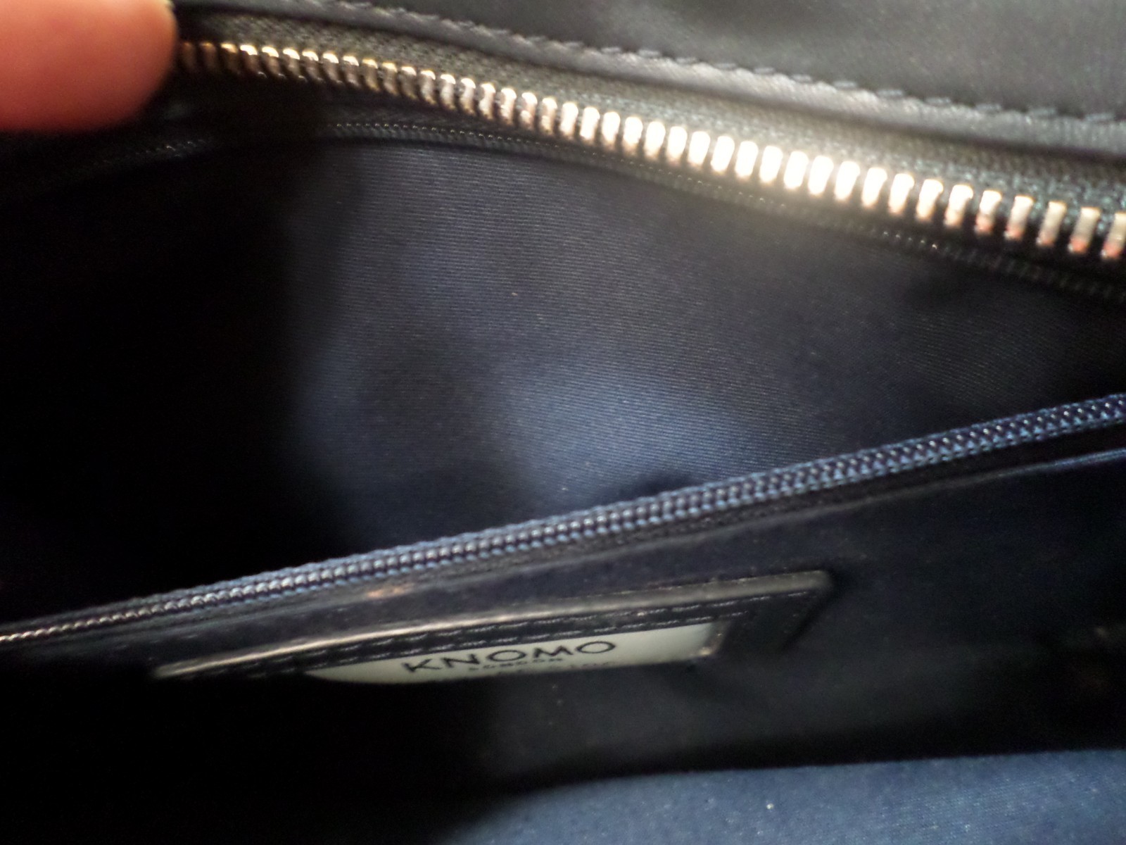 KNOMO London 2-Way Crossbody Bag Navy Blue