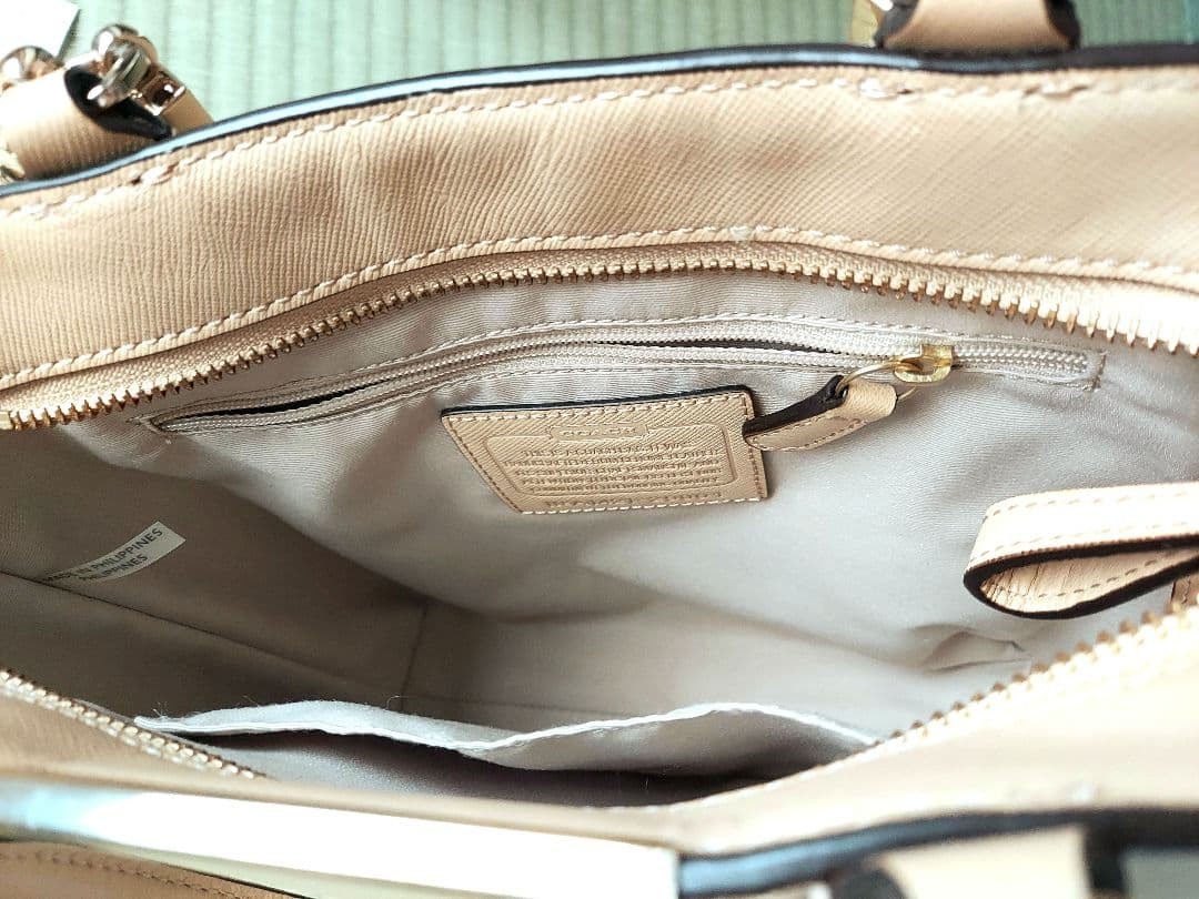 COACH Beige Shoulder Bag Crossbody Formal