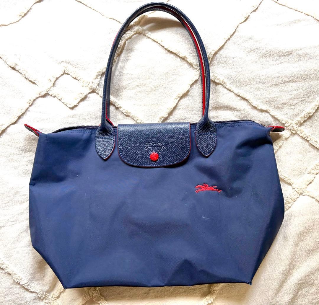 Longchamp Navy Tote Bag 10×16.5×6.3 inch Used