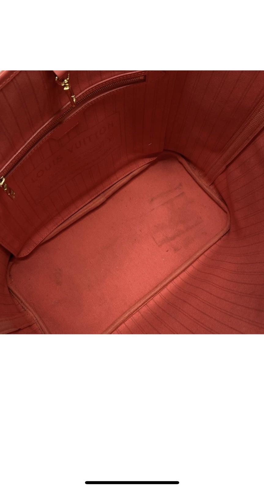 Authentic Louis Vuitton Neverfull MM Monogram Red Interior Tote Flamingo Totem