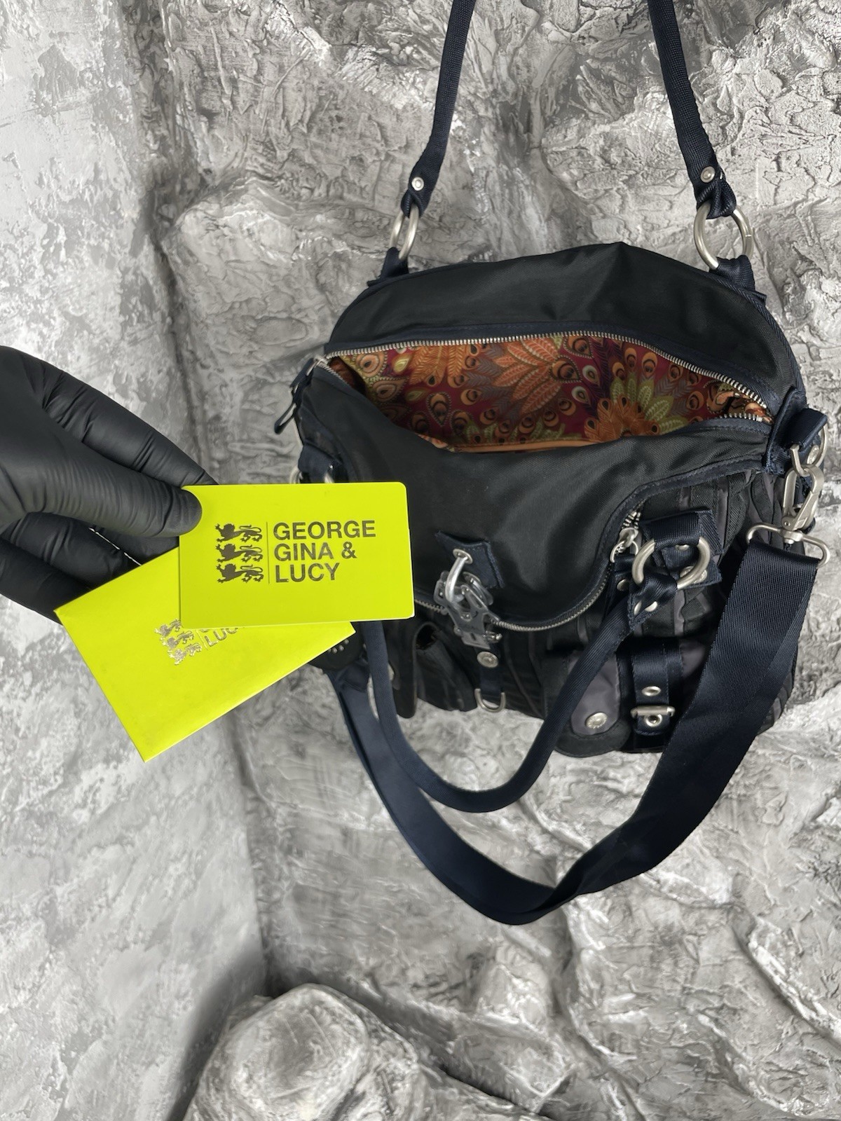 George Gina Lucy HBG Rare Y2K Vintage Bag Hearts Keychain Cyber Grunge Archive