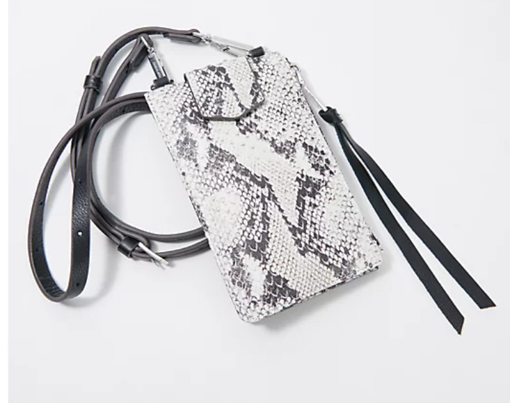 Aimee Kestenberg – Leather Phone Crossbody w/ RFID – Multi Iridescent Scales