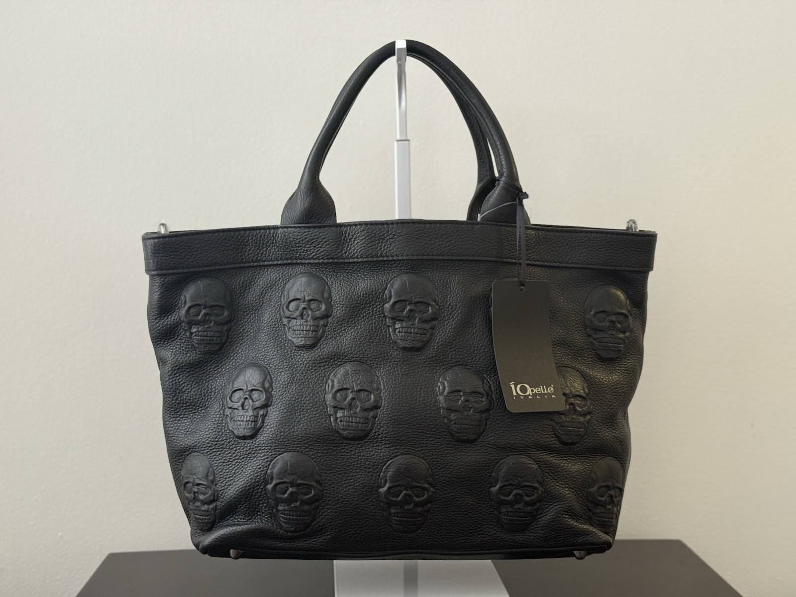 IO Pelle Skull Crossbody Tote NWT