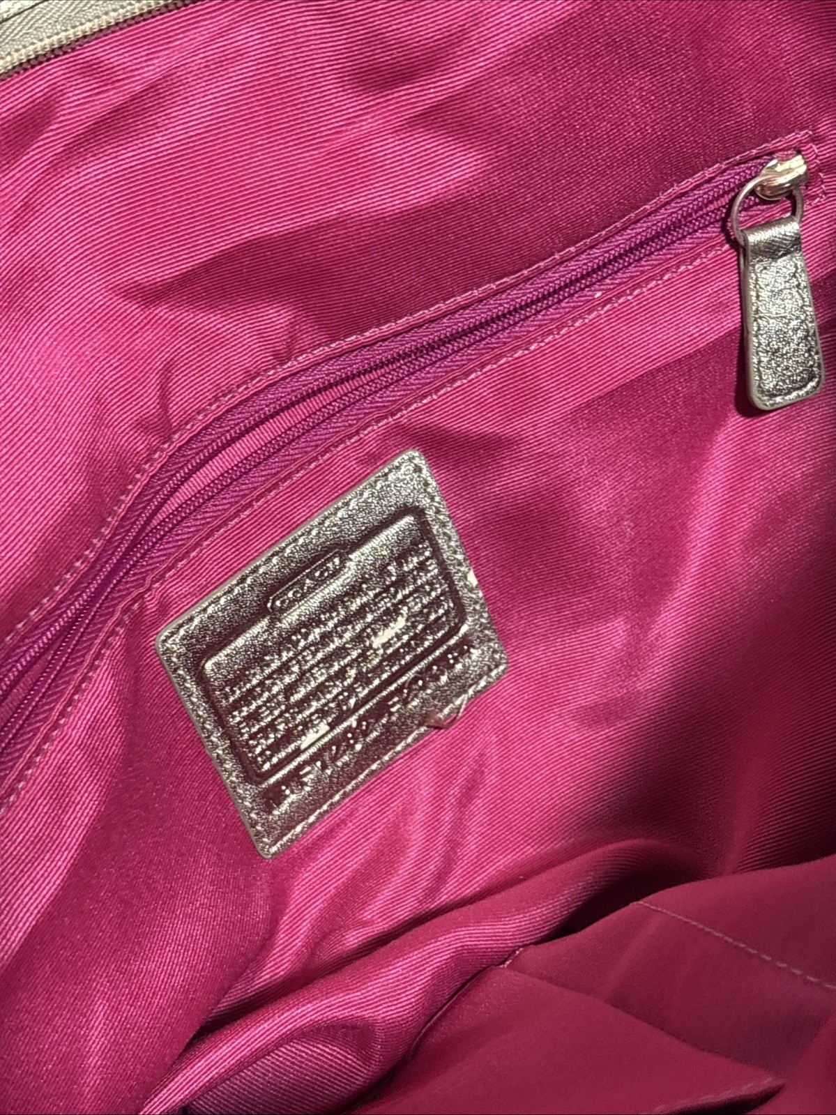 Coach Plaid Tote Bag