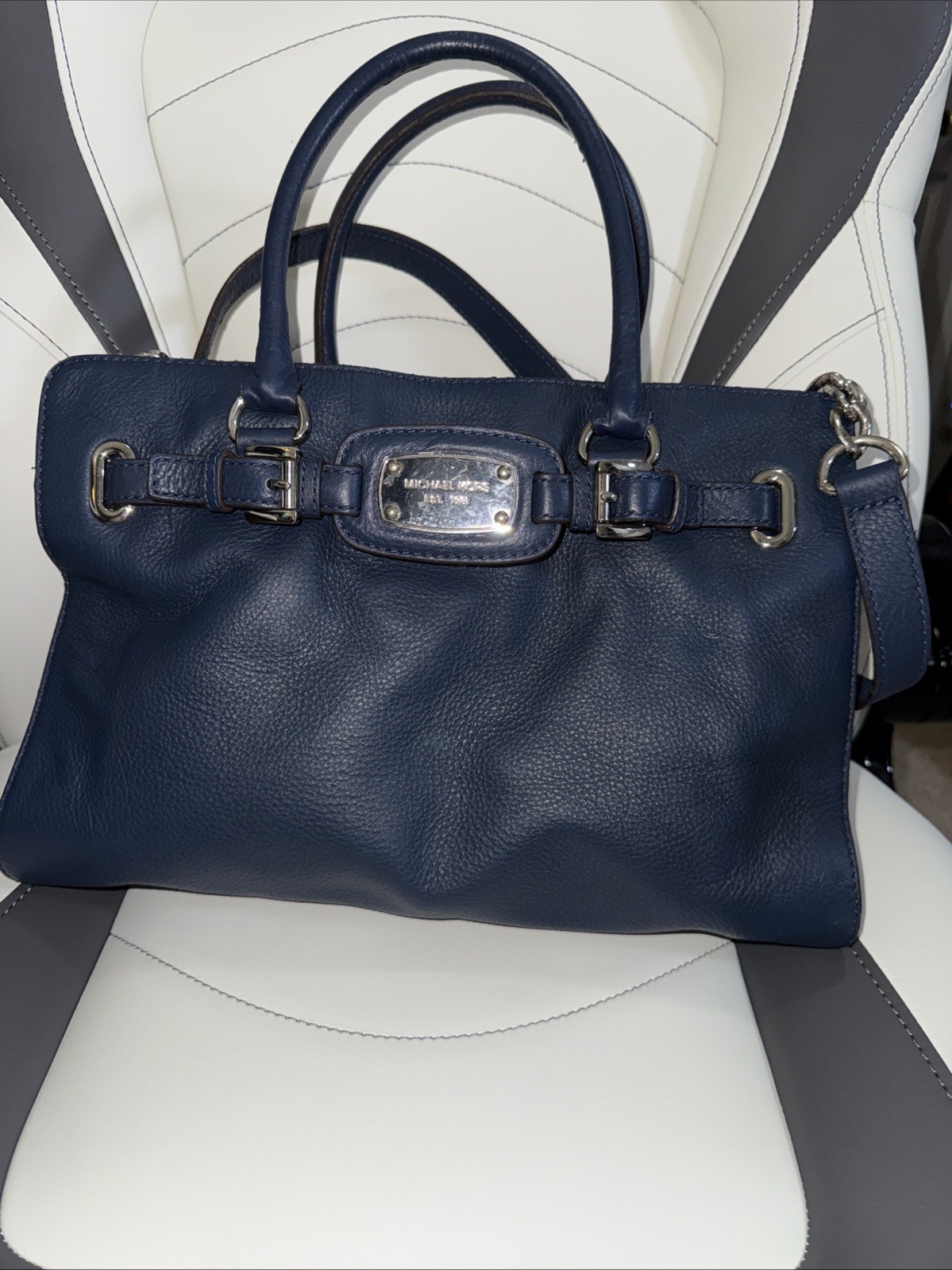 Gently Loved Authentic Blue Michael Kors Satchel Handbag