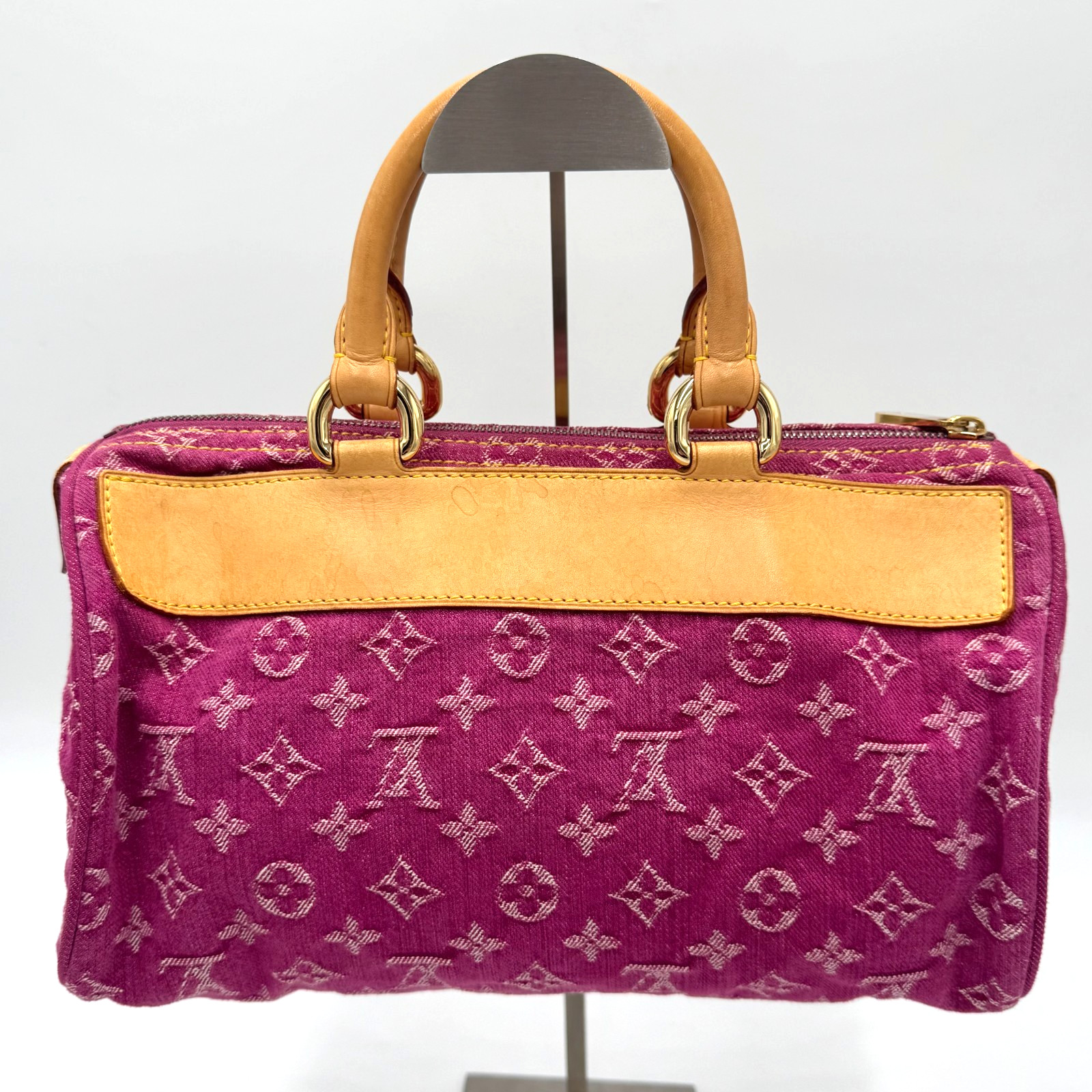Louis Vuitton Denim Neo Speedy Boston Hand Bag Monogram Pink M95214 #SP0026