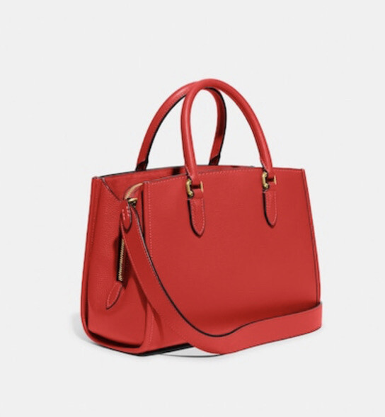 NWT NEW COACH Bag HUGE Handbag Brooke Carryall 28 Crossbody Turn Lock Key Red