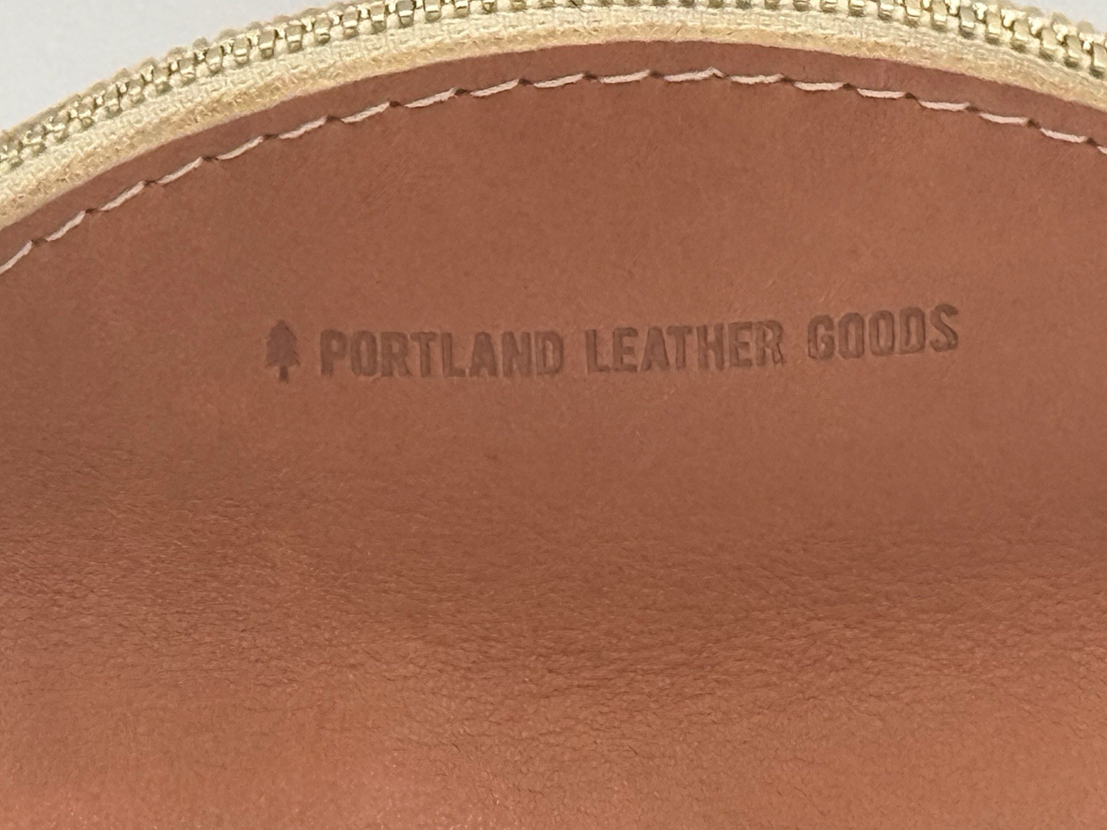 Portland Leather Goods TACO Tassel Zip Pouch BROWN Cognac