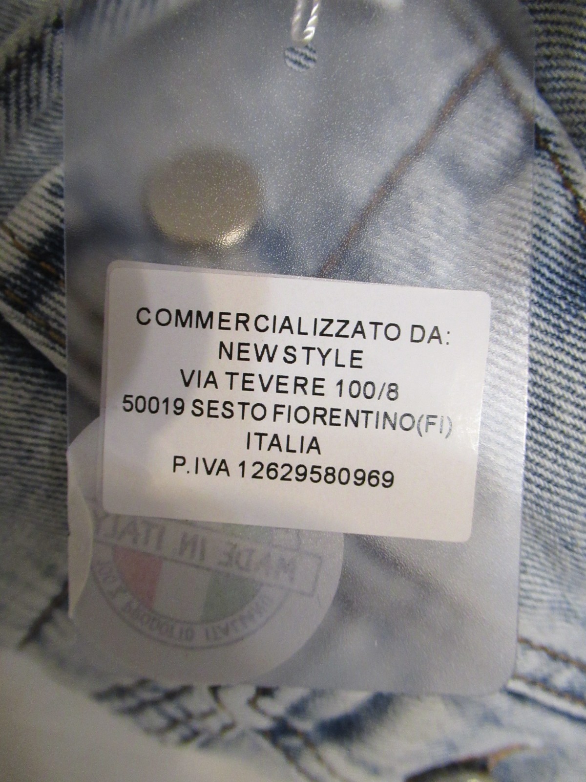 ITALIAN TRENDY WASHED JEANS HOBO BAG DENIM BAG PURSE MADE IN ITALY