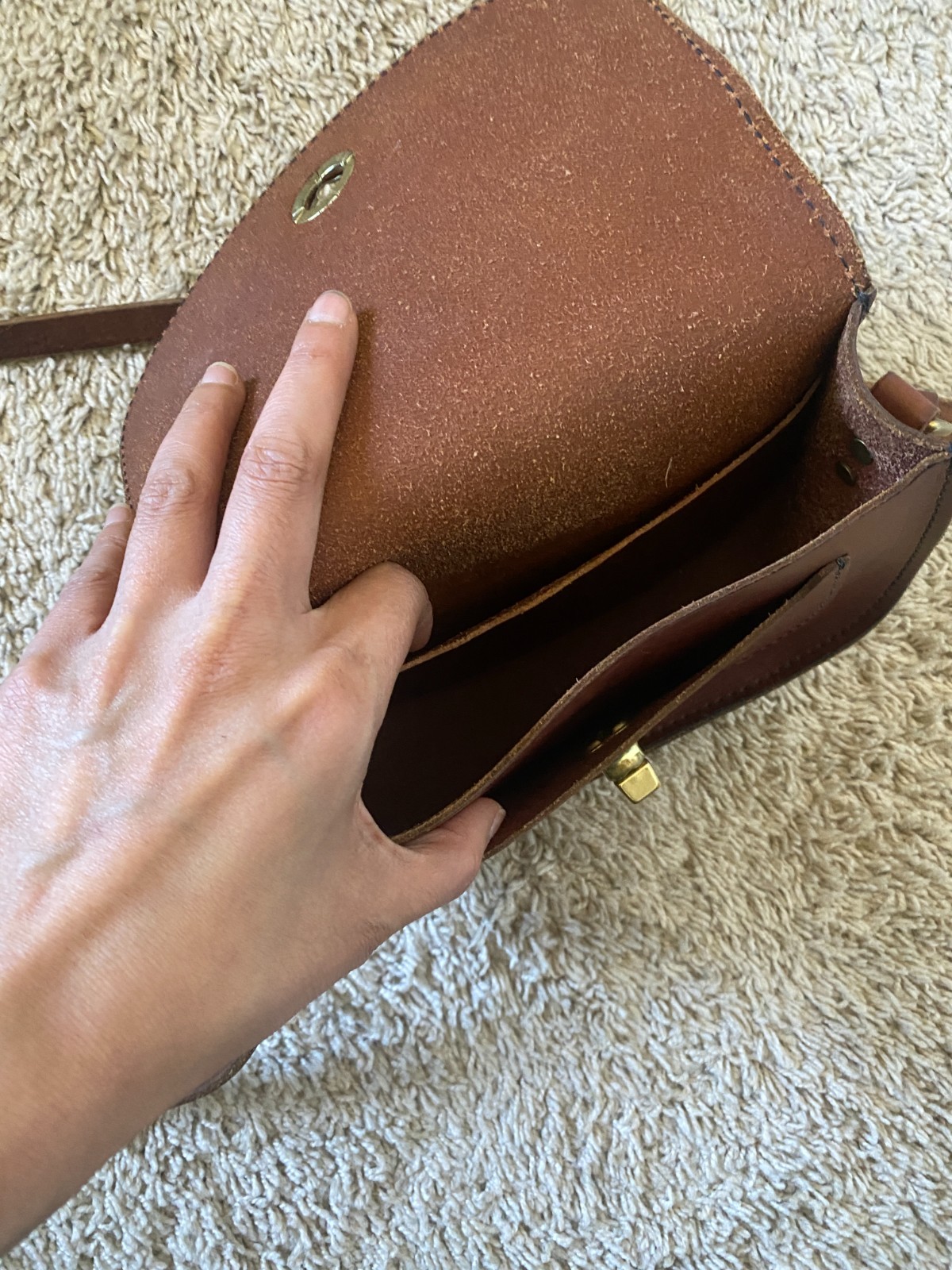 Tanner Goods Brown Leather Crossbody Bag