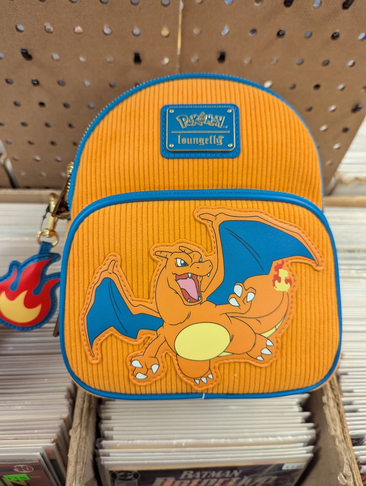 Loungefly Pokemon Charizard Corduroy Convertible Mini Backpack
