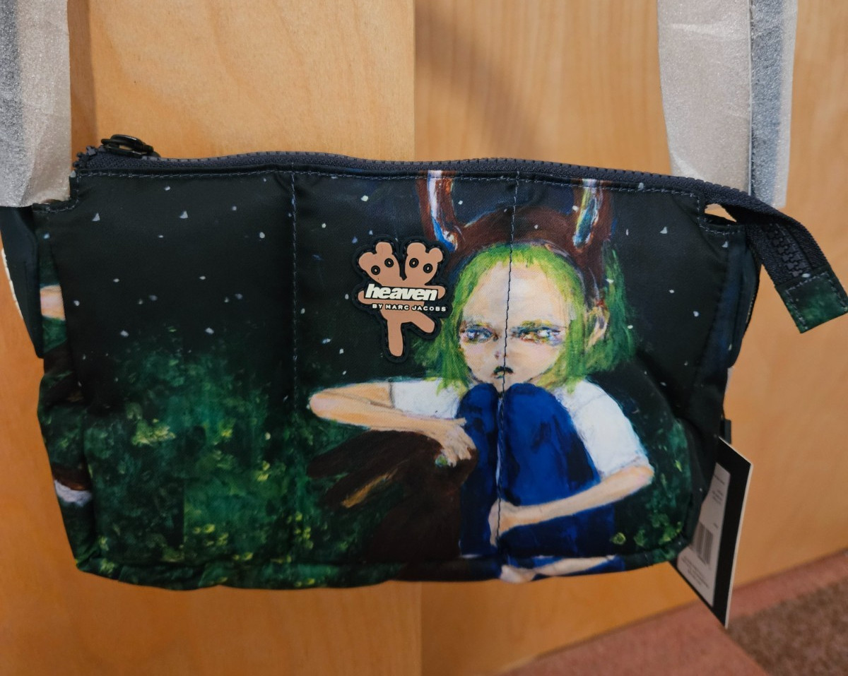 Heaven By Marc Jacobs x Eri Wakiyama Black Nylon Shoulder Bag With Illustration