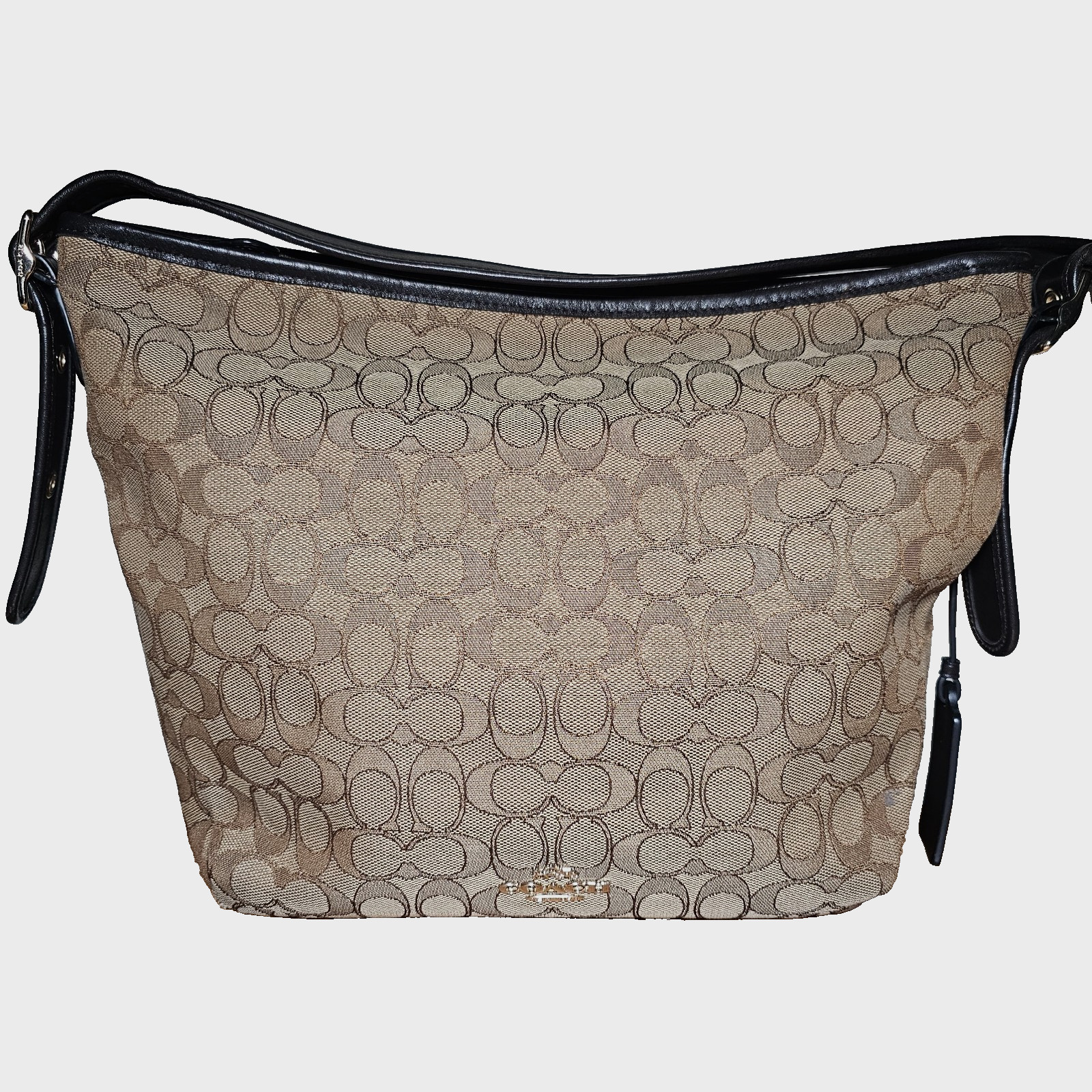Coach Purse Signature Jacquard Shoulder Bag Crossbody Tote MEDIUM 15inx12in