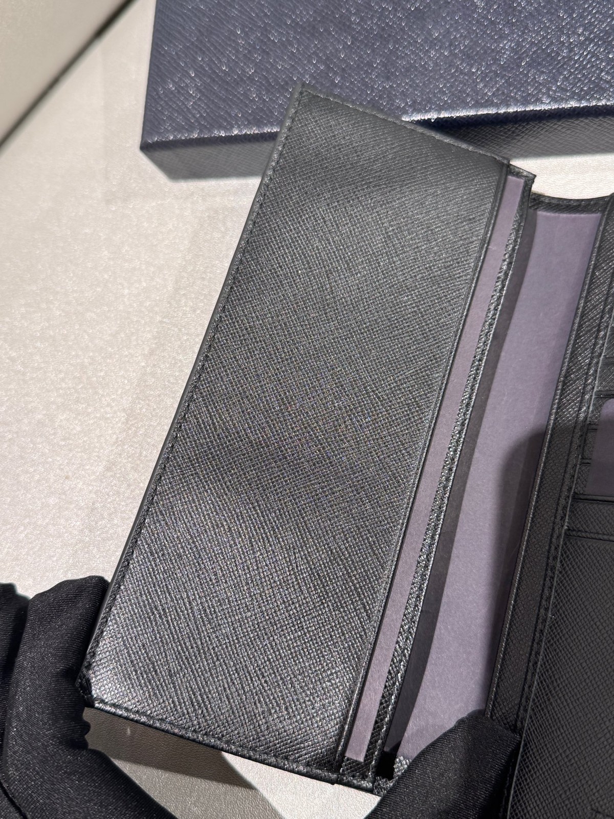 Prada Pre-Owned Authentic Long Wallet Black 2M0836-QME-F0216
