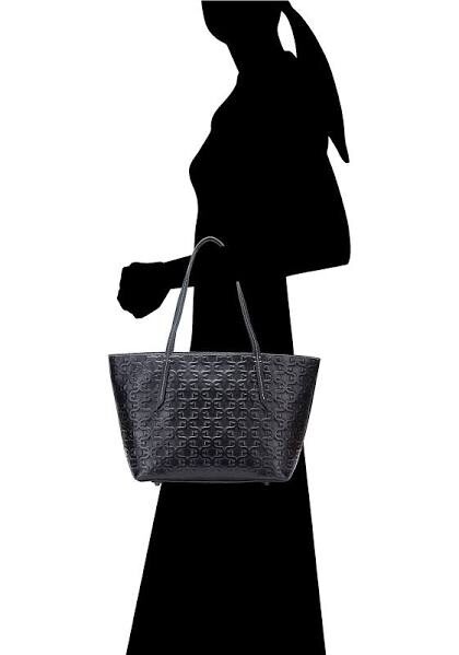 SAM EDELMAN Large Eden Embossed Tote Black Leather MSRP $298 NWT