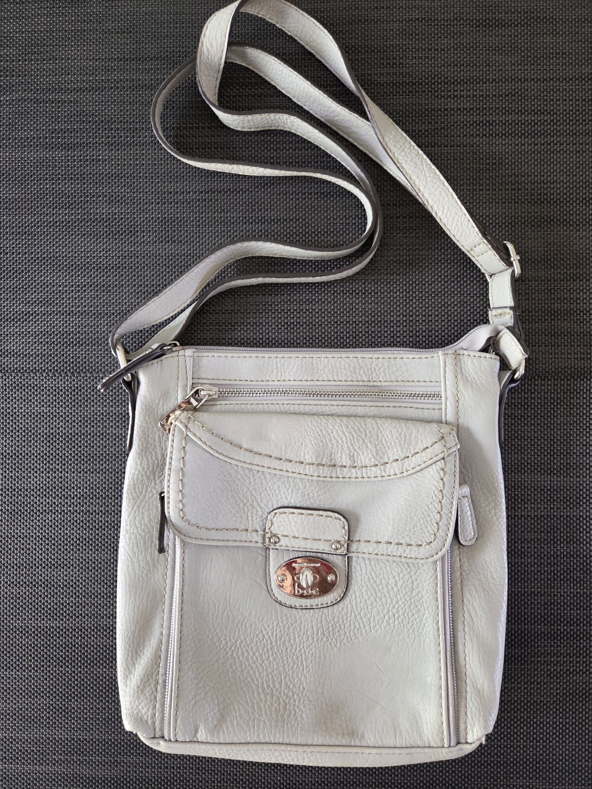 “BOC” PURSE ~ HAND-BAG / SHOULDER-BAG ~ ORGANIZER ~ LIGHT TAUPE ~ EUC!