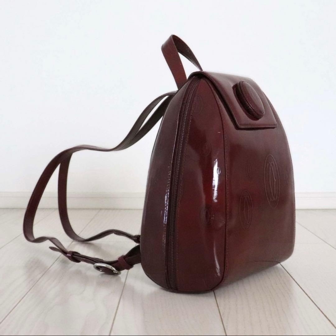 Cartier Happy Birthday Turn Lock Backpack Bordeaux Leather Authentic Women’s