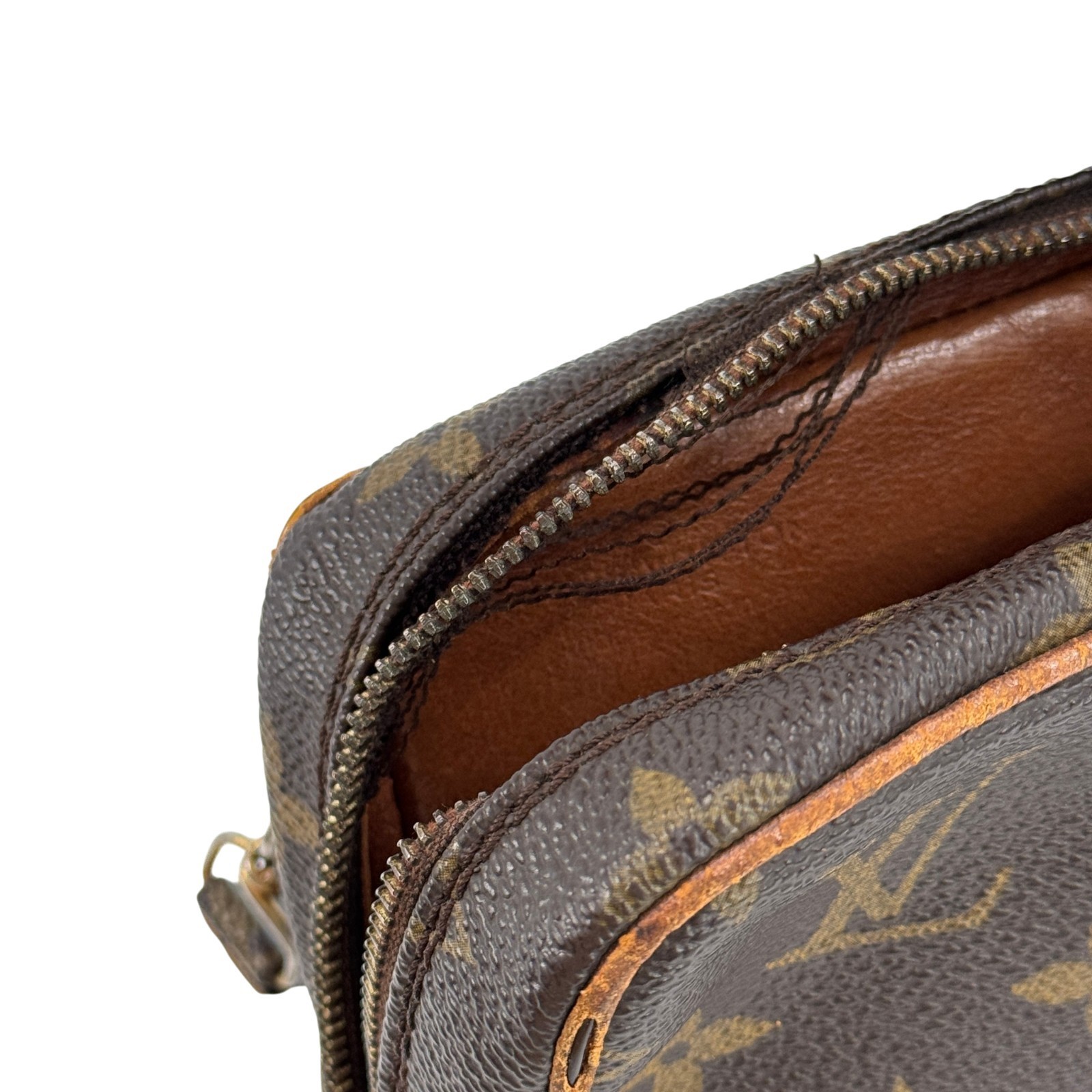 LOUIS VUITTON Old Danube Monogram Canvas Brown Shoulder Bag M3552