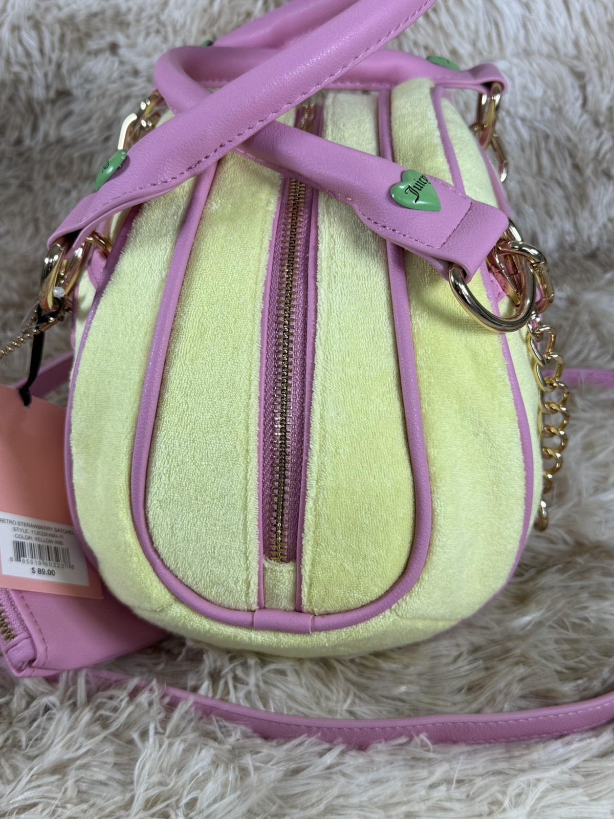 Juicy Couture Retro Strawberry Satchel Bowler Y2K Rare Australia Exclusive.