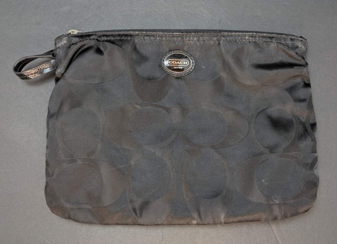 Coach Signature Nylon Snap Pouch for Tote Bag (not included)