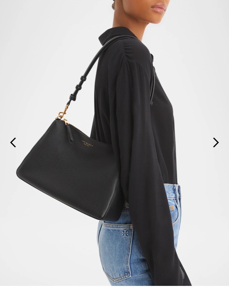 TORY BURCH Perry Zip Leather Shoulder Bag Orig $400 NWT