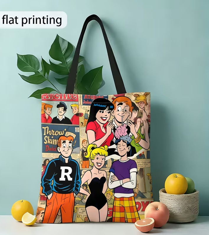 Soft Polyester 2D Printed Retro Novelty Shoulder/ Tote Bag 13 x 15~ Archie