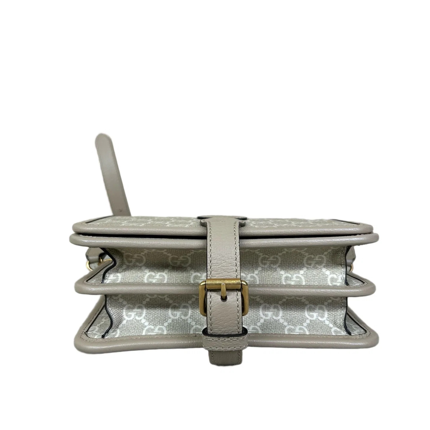 Gucci Messenger Light Grey White Brown Gg Monogram (dh071626o6r)