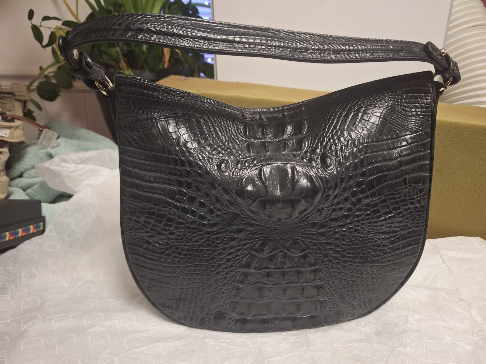 Brahmin Damson Collection Kathleen Leopard Slouchy Shoulder Bag