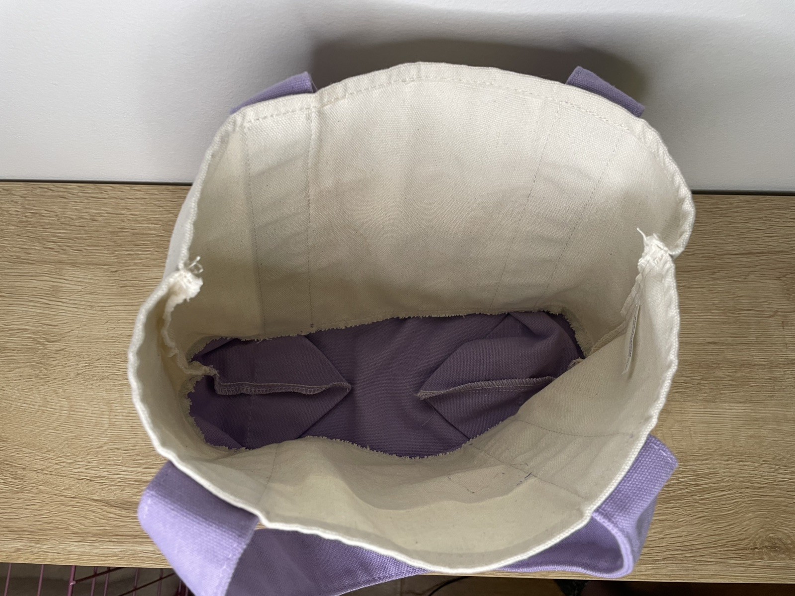 Trader Joe’s Lavender Canvas Mini Shopper Reusable Tote Bag W/ Embroidered Logo