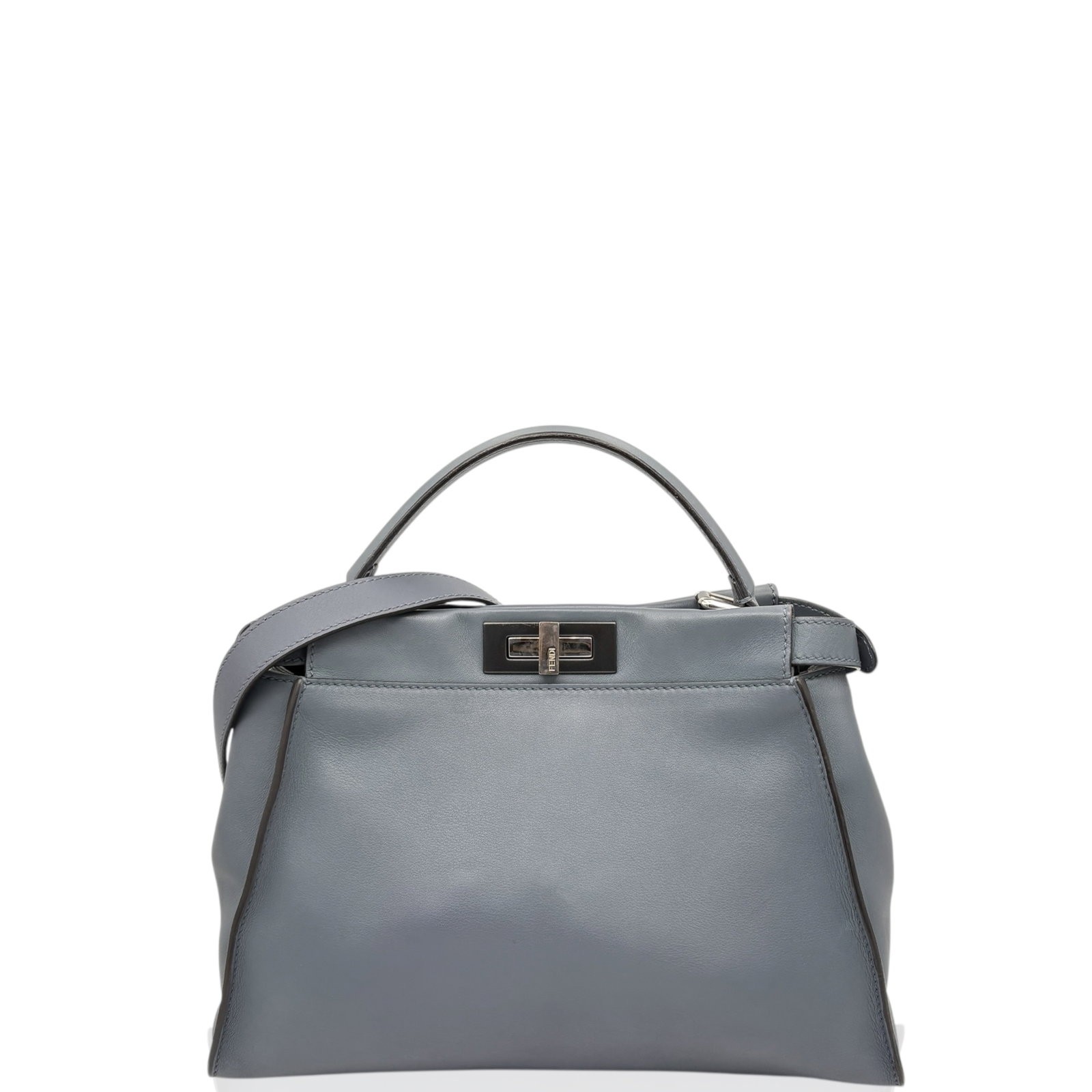 Fendi Peekaboo Iconic Medium Blue Calfskin (ws010626g6)