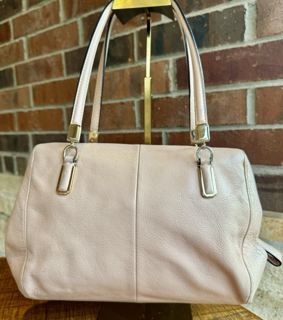 NWT COACH Madison Madeline East West Pink Leather Satchel Bag 25169