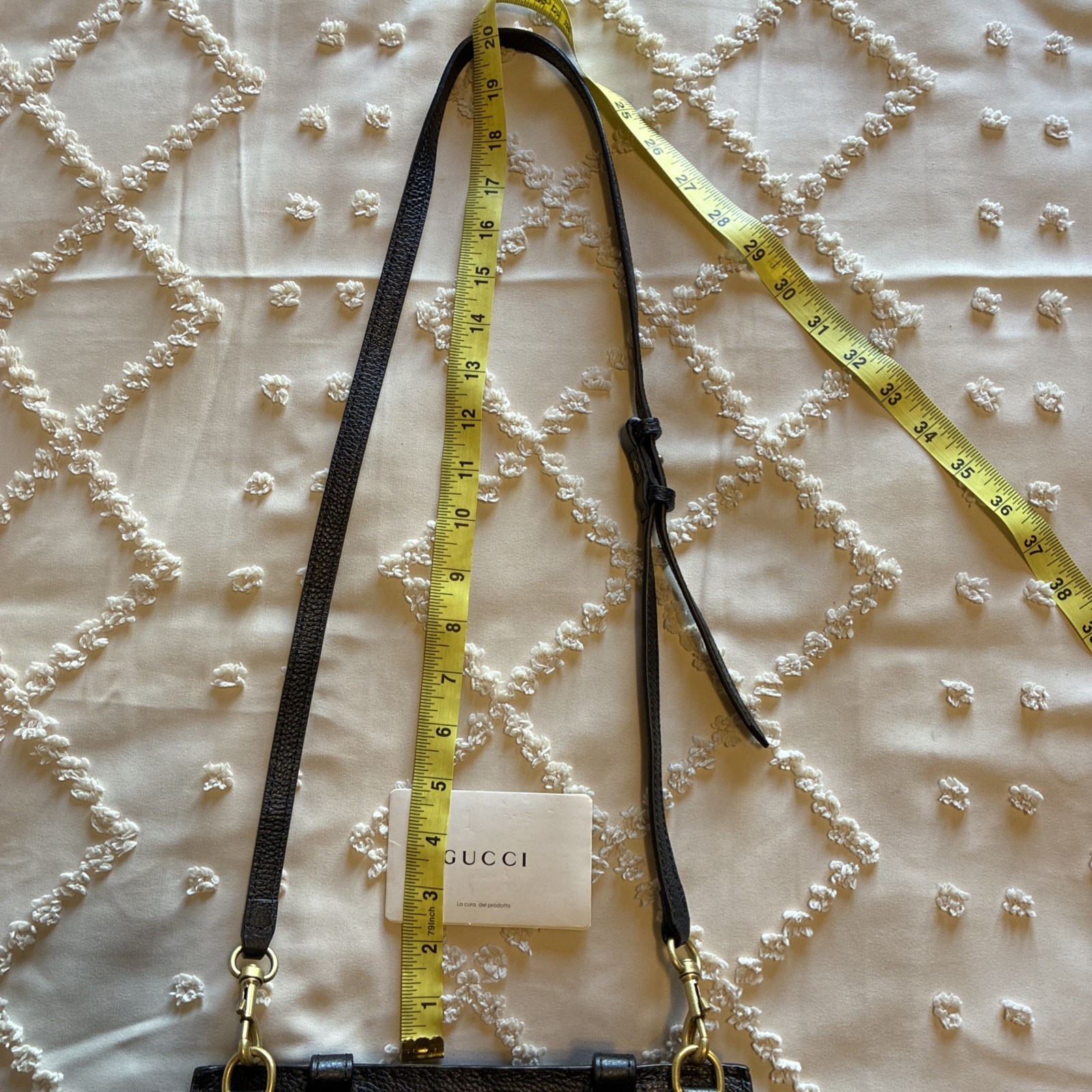 GUCCI GG MARMONT TOP HANDLE 2 WAY CROSSBODY LEATHER BAG * BLK * 442662 * GREAT!