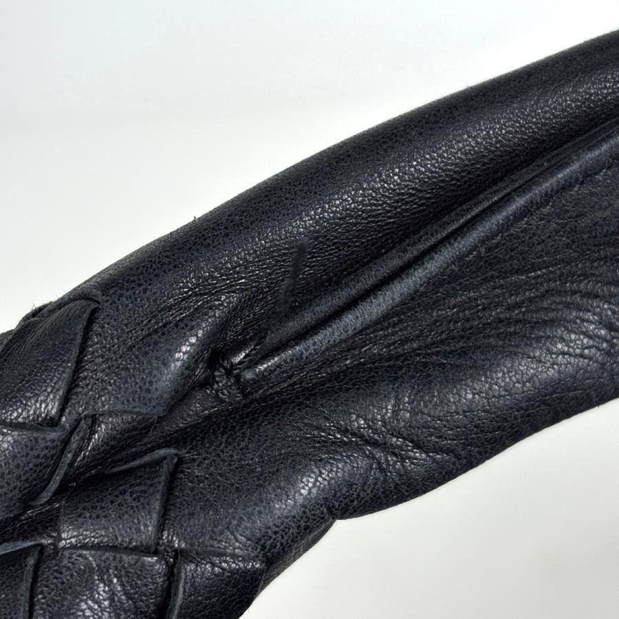 Bottega Veneta Intrecciato Leather Black Shoulder Bag 115654 #BS525