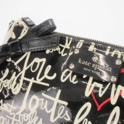 item KATE SPADE capsule collection Garance Dor clutch bag enamel black lettering