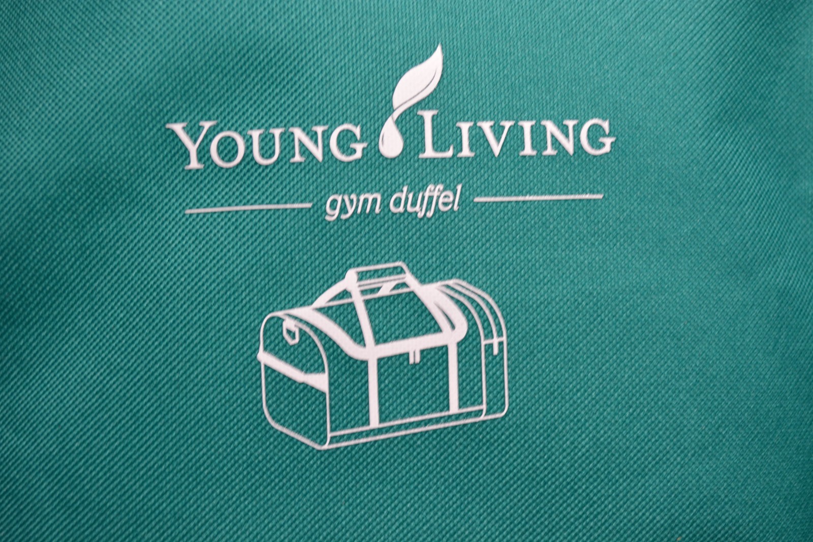 Young Living Essential Oils Brand Gym Duffle (Duffel) Bag Collapsible Teal New