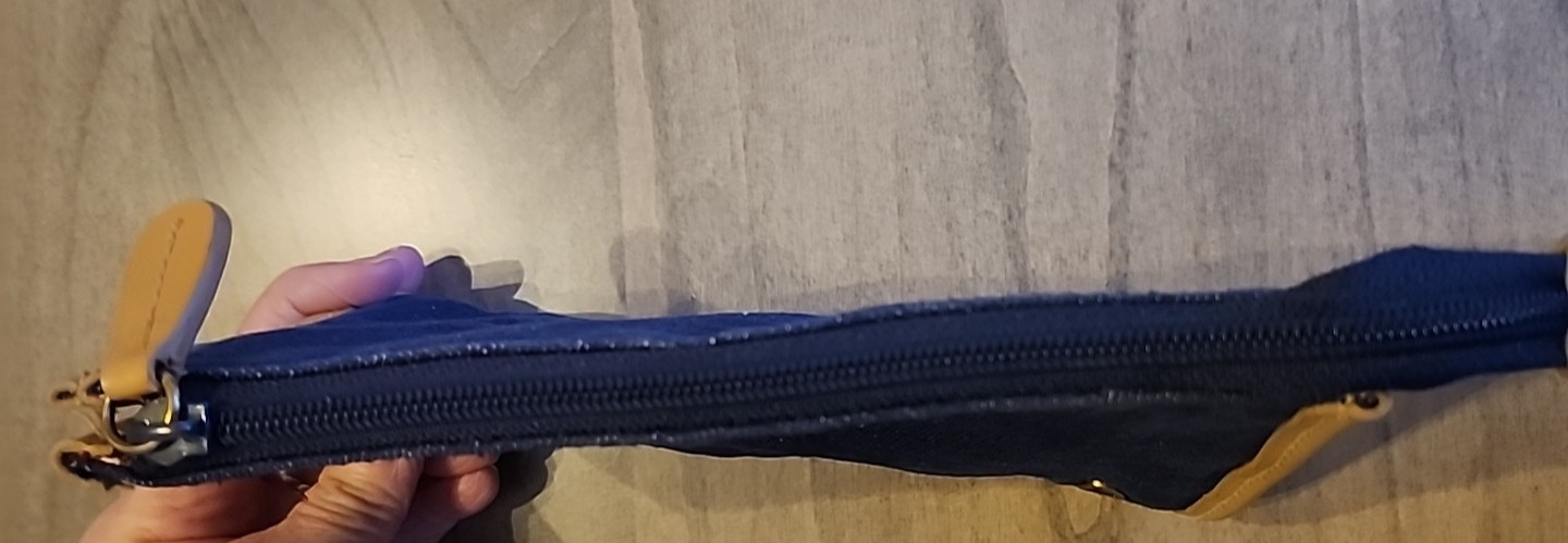 Etienne Aigner denim zippered pouch wallet 7.5 in x 5 in